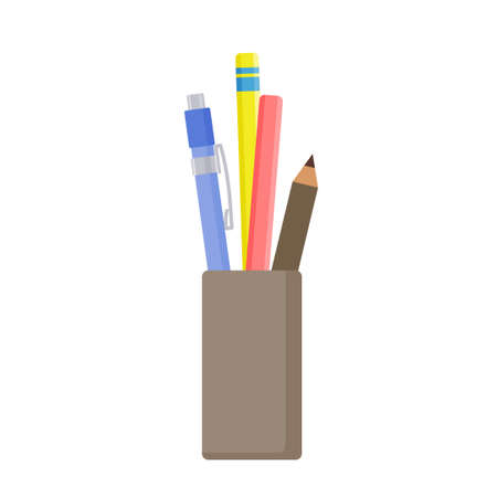 Pen stand.Vector illustration that is easy to edit.のイラスト素材