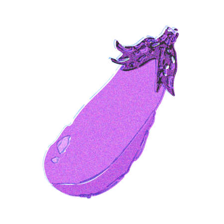 eggplant.It is a watercolor touch.の写真素材