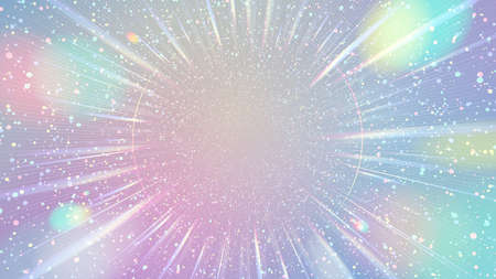 Hologram color light radiation background. Vector data that is easy to edit.