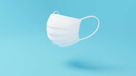 Illustration of mask drawn with 3D rendering art.