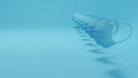 Illustration of mask drawn with 3D rendering art.の写真素材