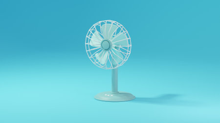Illustration of a fan painted with 3DCG.の写真素材