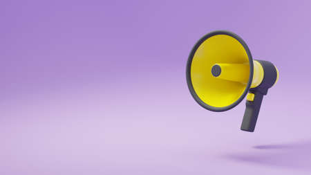 Illustration of a megaphone drawn at 3DCG. Taken from diagonal.の写真素材
