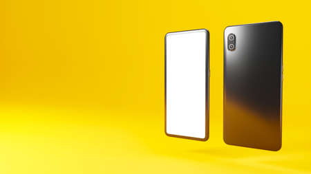 Image of smartphone consisting of 3D illustration.の写真素材