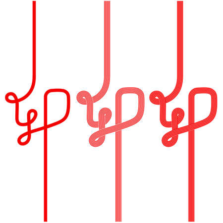 Vector illustration of Japanese New Year's accessory "Usagi no Mizuhiki Awaji Knot".のイラスト素材