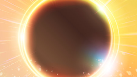 Circular light emitting background. Vector data that is easy to edit.のイラスト素材