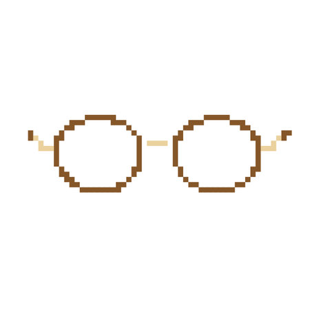 Retro round glasses. It is a vector illustration that is easy to edit.のイラスト素材
