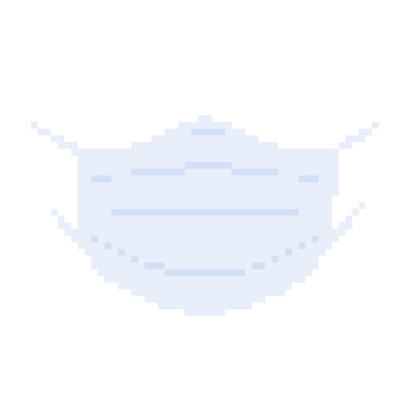 Front-facing mask. It is a vector illustration that is easy to edit.のイラスト素材