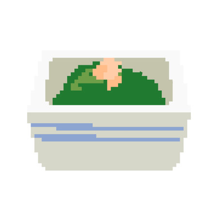 Boiled spinach. It is a vector illustration that is easy to edit.のイラスト素材