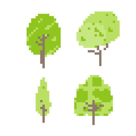 Cute trees. It is a vector illustration that is easy to edit.のイラスト素材