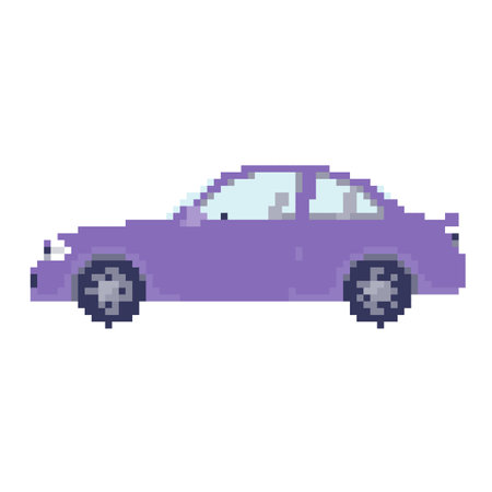 Cute car sedan sideways. It is a vector illustration that is easy to edit.のイラスト素材