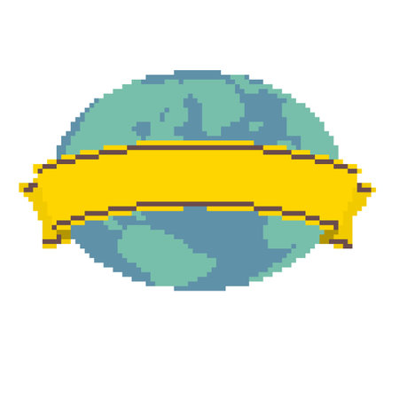 Earth and ribbon. Vector illustration that is easy to edit.のイラスト素材