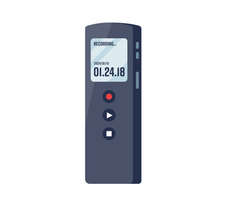 voice recorder.Vector art that is easy to edit.のイラスト素材