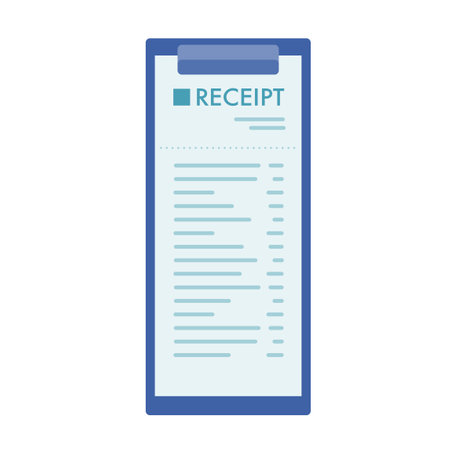 receipt in binder. Vector illustration that is easy to edit.のイラスト素材