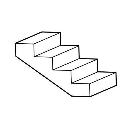 Stairs. Vector illustration that is easy to edit.のイラスト素材