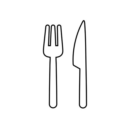 Fork and knife.Vector illustration that is easy to edit.のイラスト素材