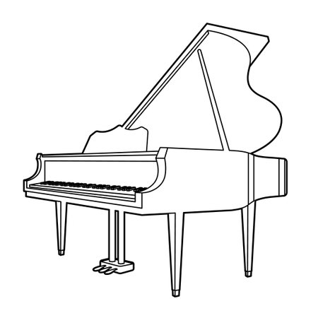Piano. Vector illustration that is easy to edit.のイラスト素材