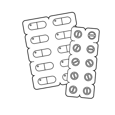 Tablet and capsule medicine.Vector illustration that is easy to edit.のイラスト素材