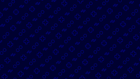 Pattern of geometric shapes in blue color