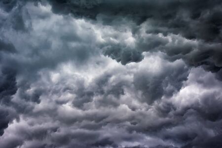 Dark Clouds before a Heavy Thunder Stormの写真素材