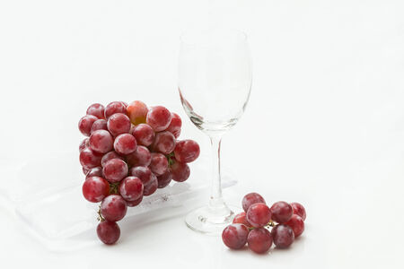 wine glass on white backgroundの写真素材
