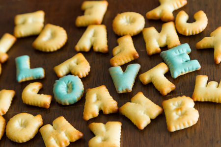 biscuit text loveの写真素材