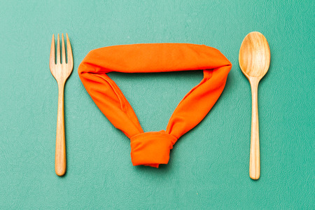 Chef Tie and Wooden Spoonの写真素材