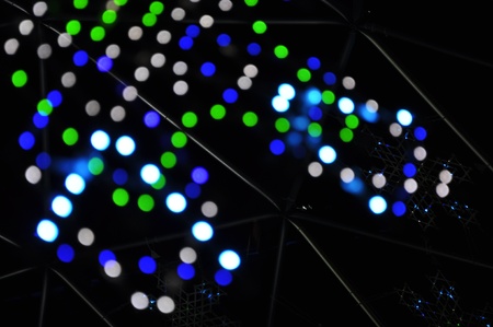 out of focus blue and green lights