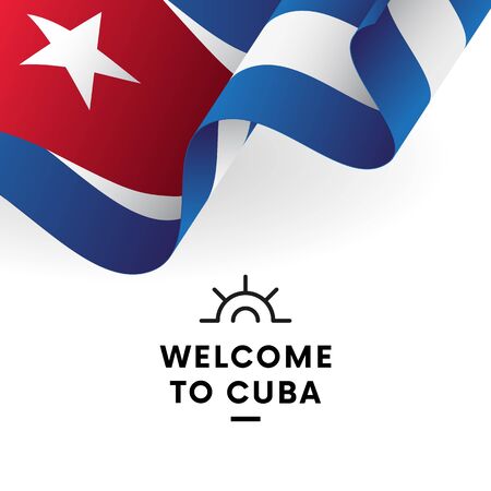 Welcome to Cuba. Cuba flag.のイラスト素材