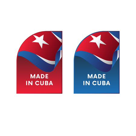 Stickers Made in Cuba. Vector illustration.のイラスト素材