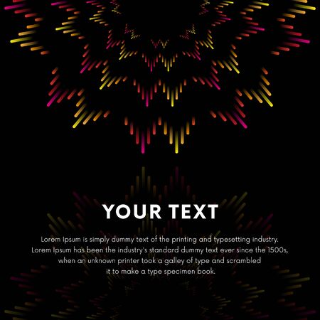 Illustration of colorful musical bar showing volume. Colorful music equalizer. Vector illustration. Graphic Design Editable For Your Design. Text template.のイラスト素材