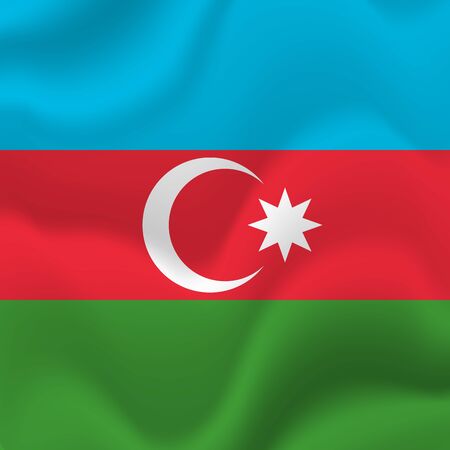 Azerbaijan flag background. Vector illustration.のイラスト素材