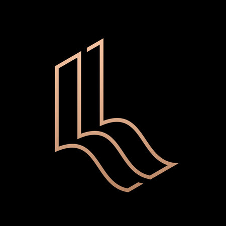 Luxury letter l logo designのイラスト素材