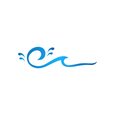 blue wave logo design inspirationのイラスト素材