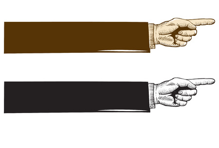 Hand with pointing fingerのイラスト素材