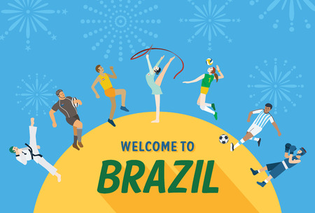 Flat design, Sports Bannerのイラスト素材