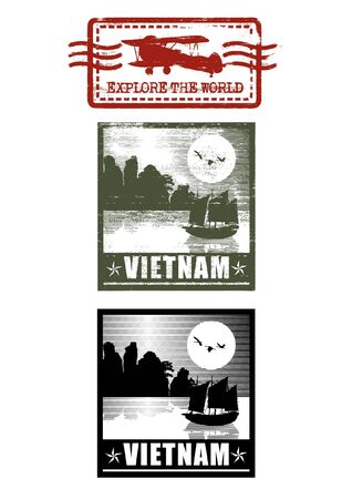 Vietnam Labelsのイラスト素材