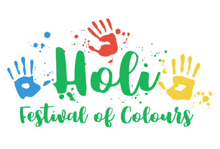 Holi Banner, Indian holiday, Festival of Coloursのイラスト素材