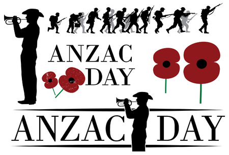 Anzac day vector illustrationのイラスト素材