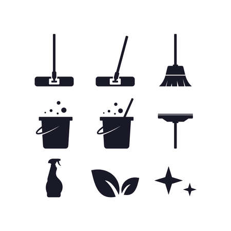 Set of Cleaning Service Icon Design.のイラスト素材