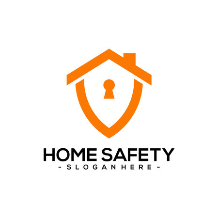 Home Safety Logo Template Design.のイラスト素材