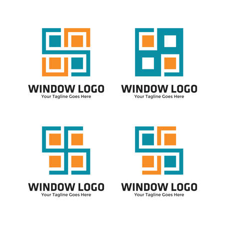 Set of Window Logo Design Template. Vector Illustration.のイラスト素材