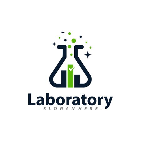 Lab Statistic Logo Template Design. Vector illustration.のイラスト素材