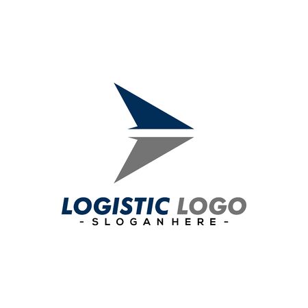 Logistic Logo Vector For Business / Company. Modern Delivery Service Logo Template Design.のイラスト素材