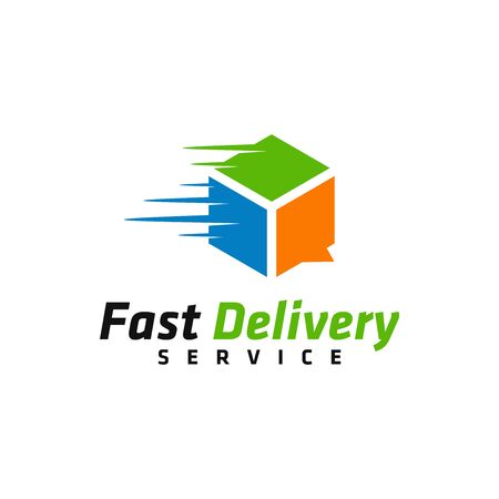 Fast Delivery services logo vector. Freight forwarding services logo design for business / company.のイラスト素材