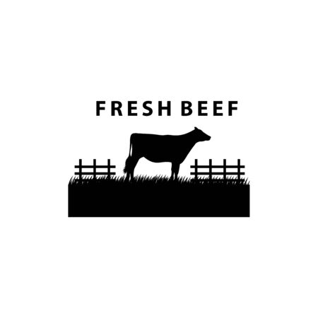 Premium fresh beef logo vector, creative label, emblem logotype designのイラスト素材