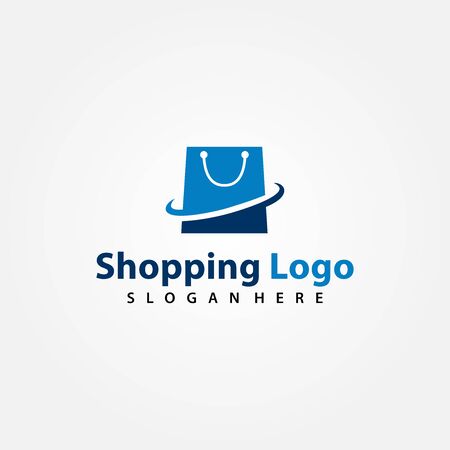 Shopping / Shop logo vector for business, Vector logo illustration design templateのイラスト素材