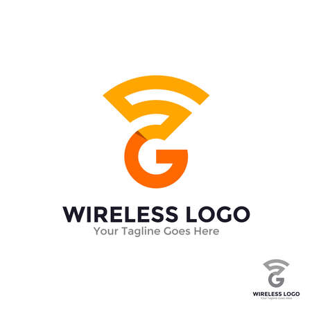 5G wifi signal logo design concept. Vector illustrationのイラスト素材