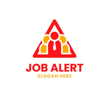 Job Alert Logo Template Design. Employment notification vector illustrationのイラスト素材