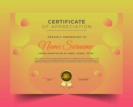 Certificate Template, Elegant certificate design template Multipurpose and elegant design,Multipurpose certificate template, certificate border designのイラスト素材